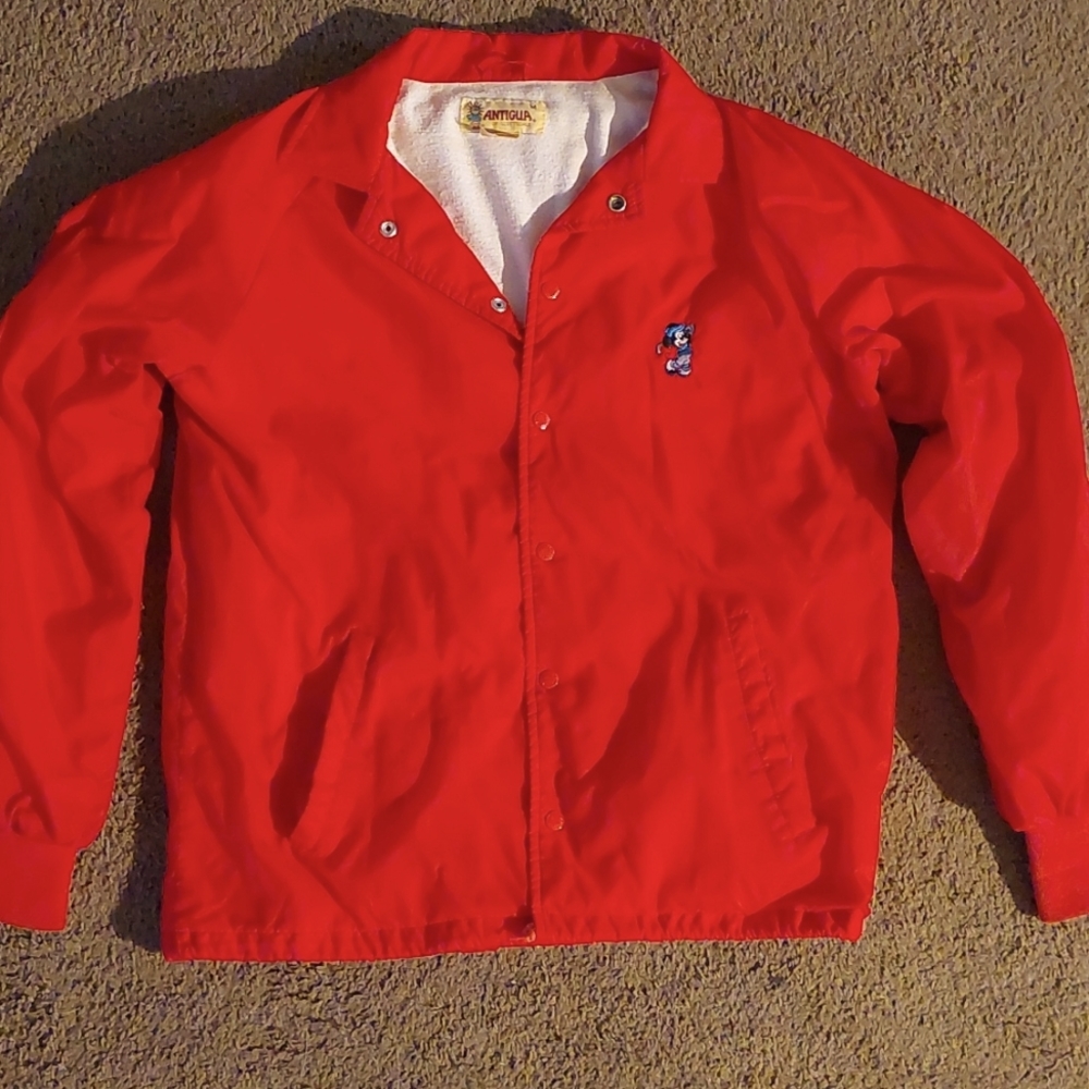 Antigua Vintage Mickey Mouse golfing snap jacket